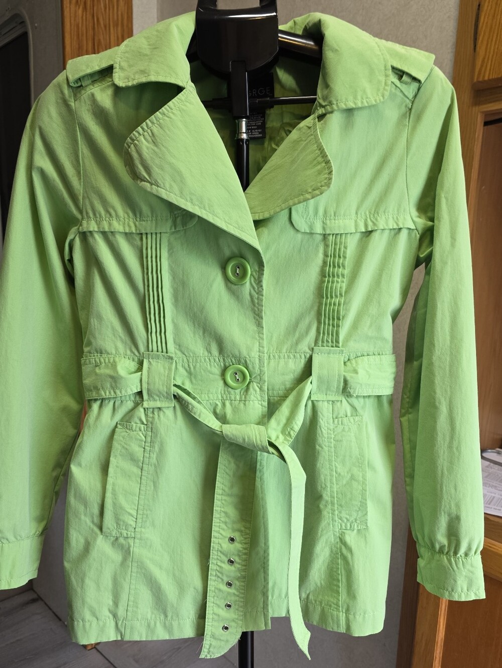 Vintage Green Light Rain Coat